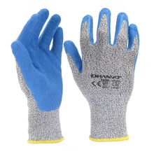 Hanvo серый HPPE с Умной рукояткой с латексным покрытием безопасности 13 калибр рабочие перчатки