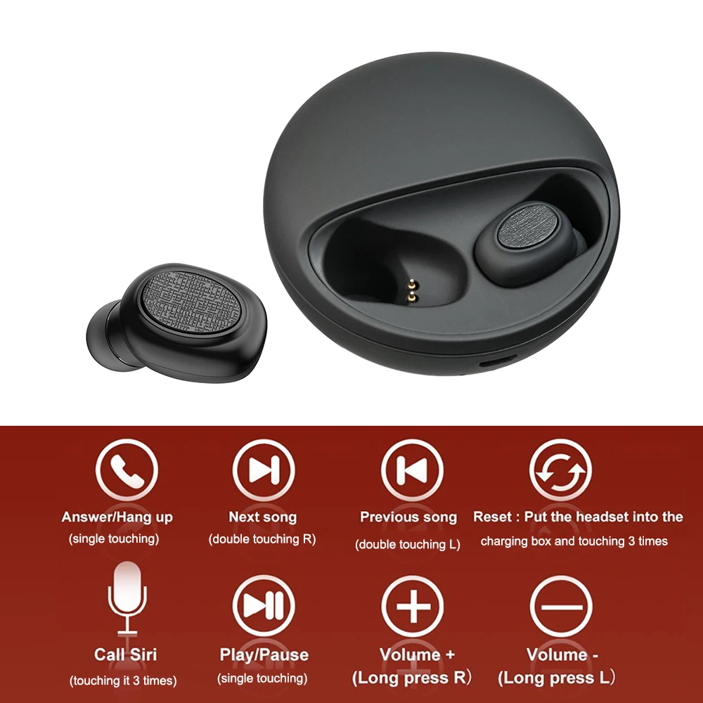 Беспроводные наушники YH03 Bluetooth 5 0 мини вкладыши для iphone xiaomi samsung LG Спортивная
