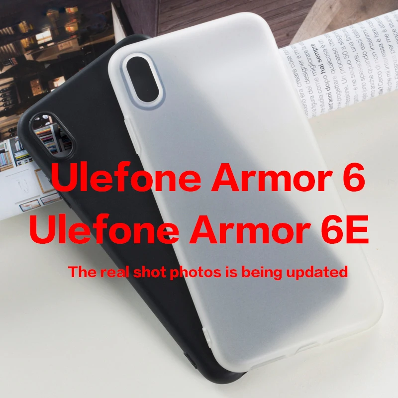 Ulefone Armor 6 E Case Soft TPU Matte Pudding Telefon Cover Black Anti-Dust Ultra Slim Phone Capa For Ulefone Armor 6E 6.2 inch