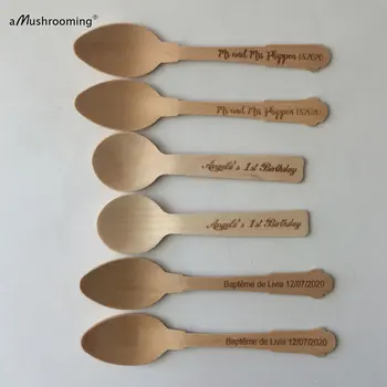 

Custom Engraved Mini Spoons for Coffee Honey Dessert Ice Cream Home Garden Teaspoons Themed Wedding Birthday Flatware Favors