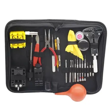 

GENBOLI 27pcs/set Watch Repair Tools Kit Multi-function Watch Tool Watchmakers Set With Black Case Change Watches Accessories