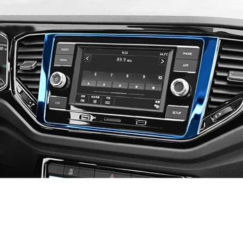 

Lsrtw2017 for Volkswagen Vw T-roc Car Gps Navigation Screen Frame Chrome Trims Decorative Interior Accessories 2018 2019 2020