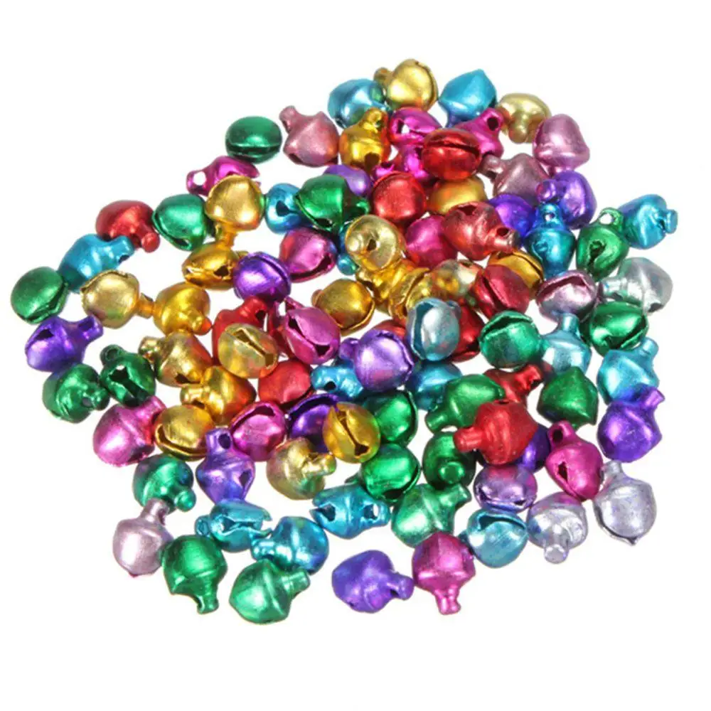 Popular 100Pcs Loose Beads Mini Jingle Bells Christmas Decoration DIY Crafts  Gift Present Party Xmas Decoration 2021 Christmas