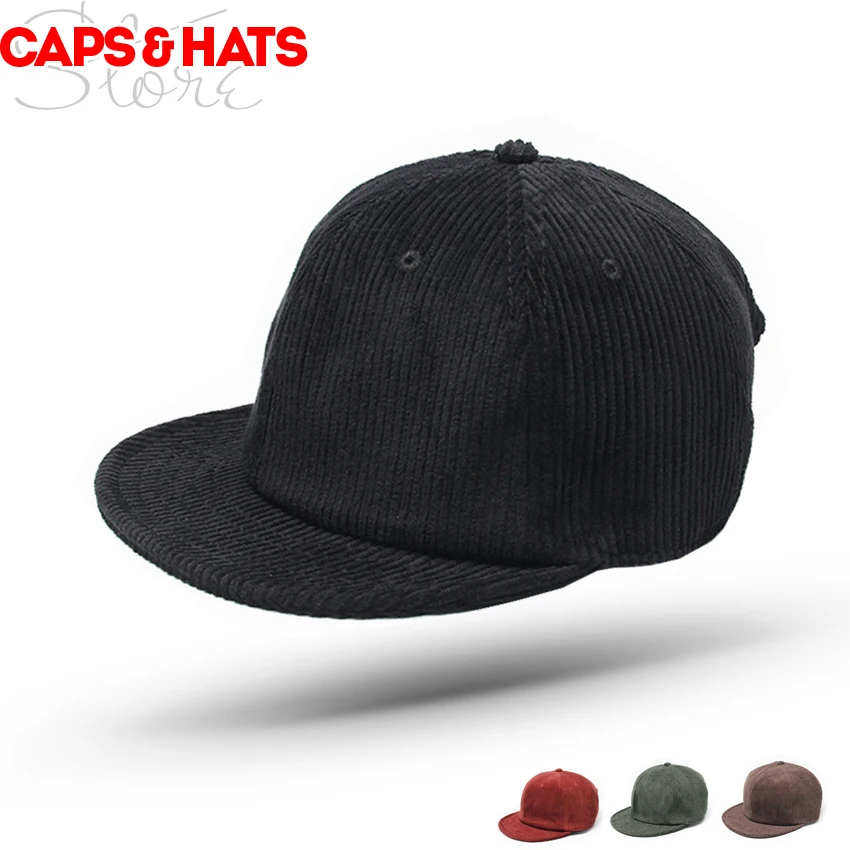 Вельветовая короткая бейсболка с полями, хип-хоп бейсболка, Зимняя женская и мужская плоская кепка, черный и красный цвета