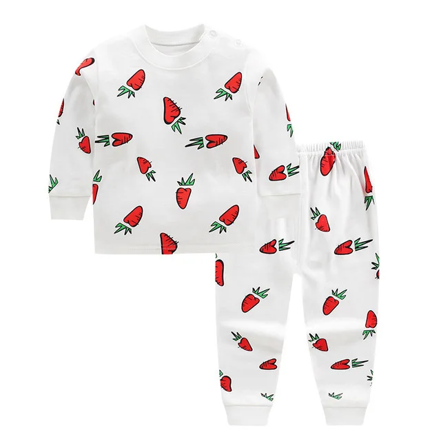 Cartoon Kids Pajamas Sets Cotton Boys Sleepwear Suit Autumn Spring Girls Pajamas Long Sleeve Tops+Pants 2pcs Children Clothing