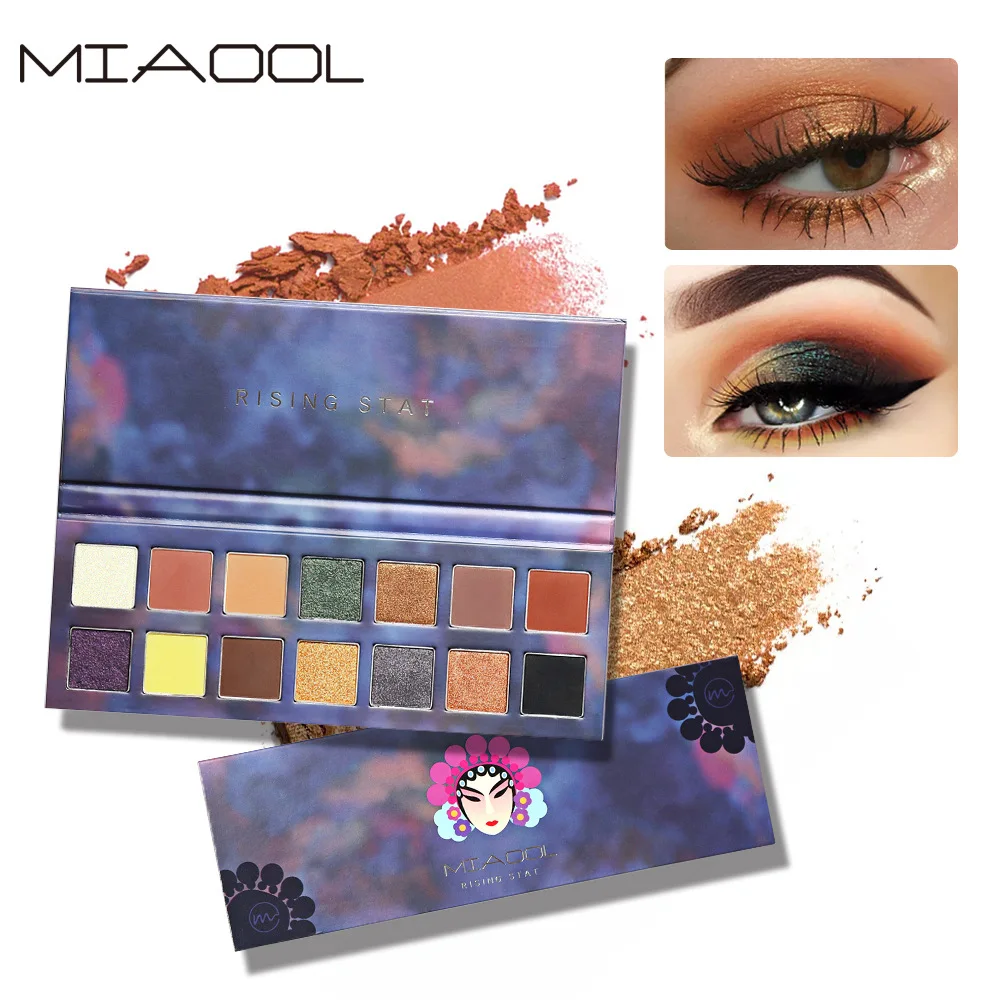 

New Style miaool 14 Color Eyeshadow Compact Pearly Lustre Matte Polarized Light Potato Mash Multi-color Eyeshadow Compact