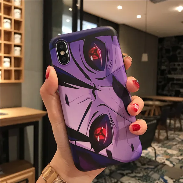Lxuruy Наруто Саске светящийся чехол для телефона аниме для iPhone 11 Pro MAX 10X XS MAX XR 6 6s 7 8 Plus закаленное стекло задняя крышка - Цвет: TPU Case No Luminous