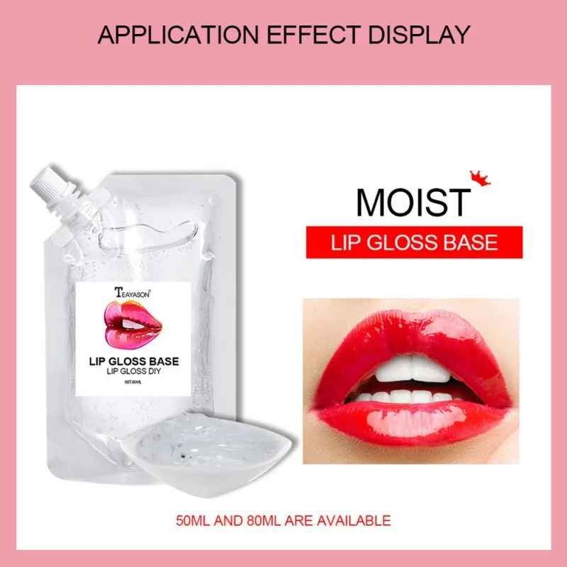50/80ML Matte Handmade Lip Gloss Base Gel Lip Glaze Material Odorless