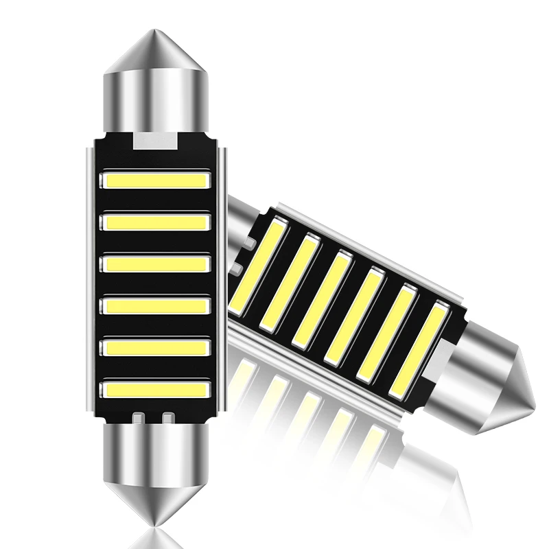 NEW 31mm 36mm 40mm 42mm Dome Light SMD 7020 LED CANBUS Car Interior Reading Bulb c5w License Plate Lamp No Error Car Accessories