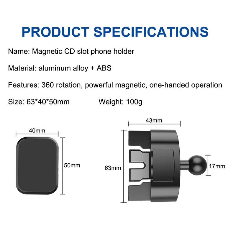 Автомобильный держатель для телефона, Магнитная подставка для мобильного смартфона, CD слот, магнитная поддержка, сотовый телефон в автомобиле, gps для iPhone 11 XS, samsung