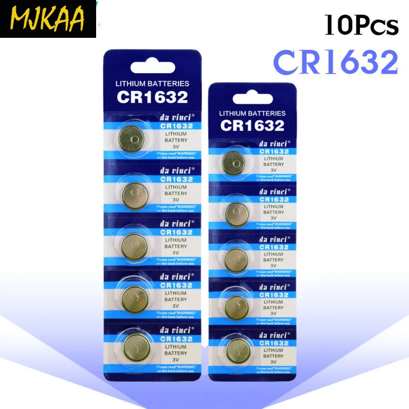 10 шт. батарейка кнопочного типа 3 в Батарея CR1632 1632 BR1632 ECR1632 DL1632 KL1632 L1632 литиевые батареи сотового монет
