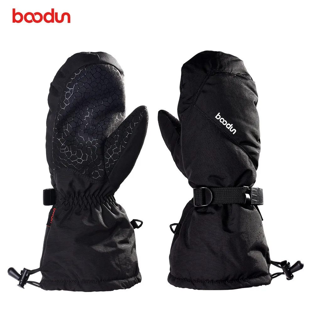 Boodun Winter Cycling Warm Gloves Men Adult Outdoor Snowboarding Sports Waterproof Non-Slip Bicycle Riding Skiing Gloves
