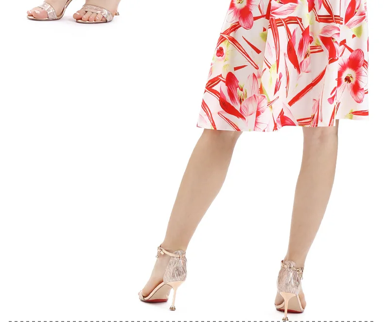 Big Hemline Printed Skirt New Style WOMEN'S Dress-Style Midi-skirt Europe And America Separate Station Cross Border Electricity