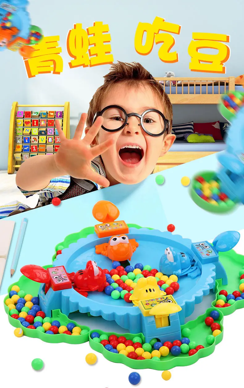 Douyin Стиль Знаменитостей жадная лягушка PAC-Toy Повседневный пластиковый мультяшный Рабочий стол для родителей и детей интерактивная игра детская игрушка