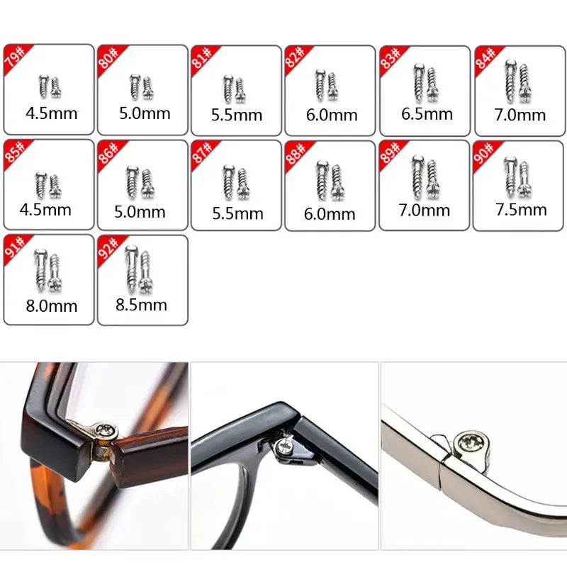Glasses Sunglasses Eye Glass Repair Kit Screws Nuts Pads Optical Repair Tool Set AXYD