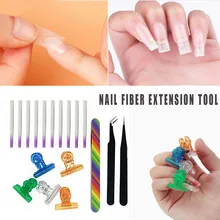 1Pack Professional Fiberglass Nail Extension Nail Silk Wraps Extension Acrylic Nail Form Fibernails With Curvature Clips#4