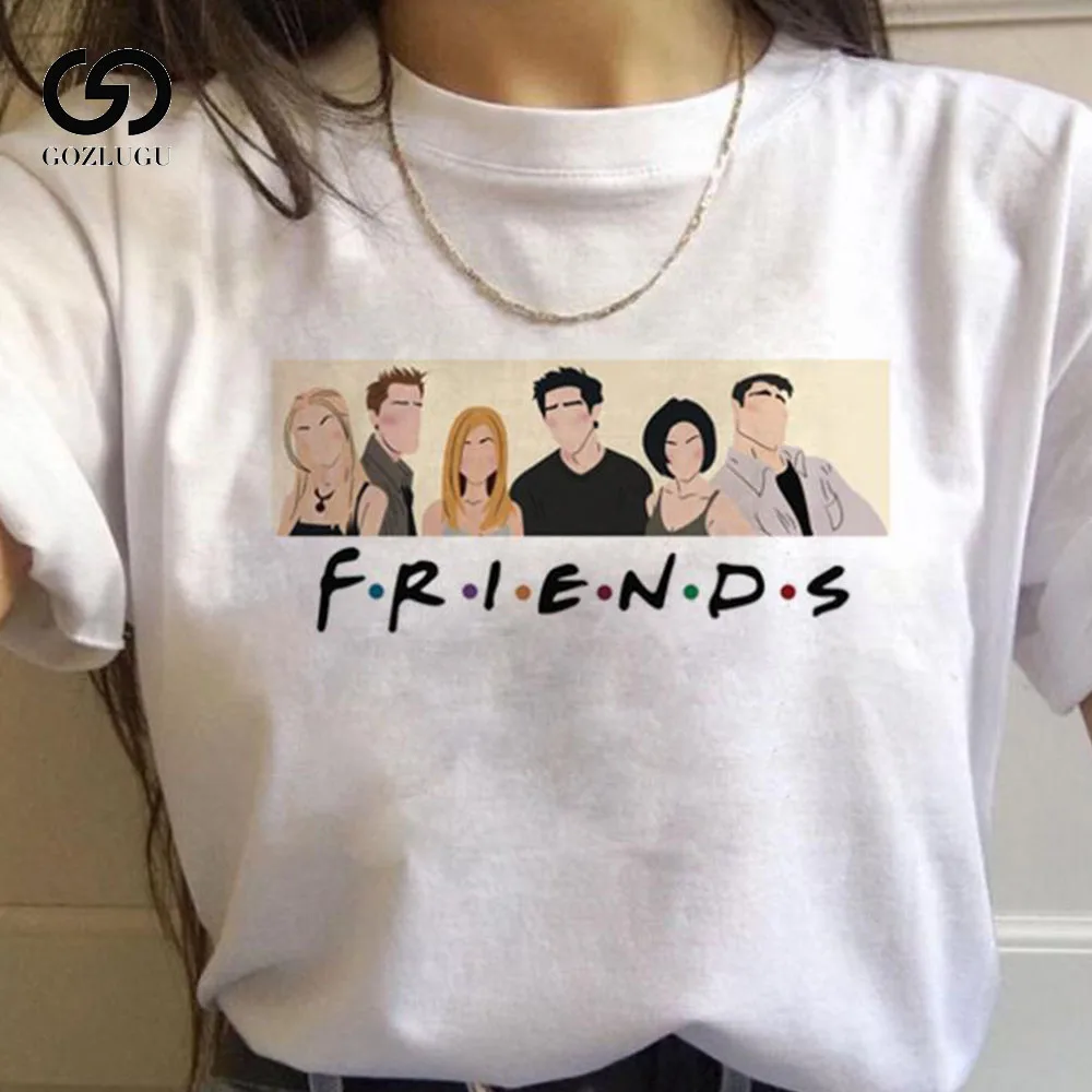 

2019 New Women's T-shirt Women AliExpress Amazon Explosion Large Size Loose F.R.I.E.N.D.S Women's Wear Fall GOZLUGU.