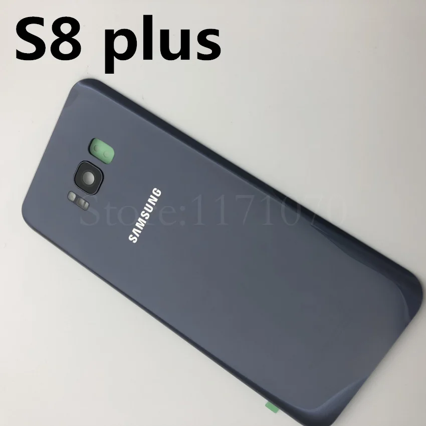 S8+ крышка батареи для samsung Galaxy S8 plus G955 G955F SM-G955F G955FD S8 G950 G950F задняя крышка корпуса+ Замена объектива камеры - Цвет: S8 plus blue