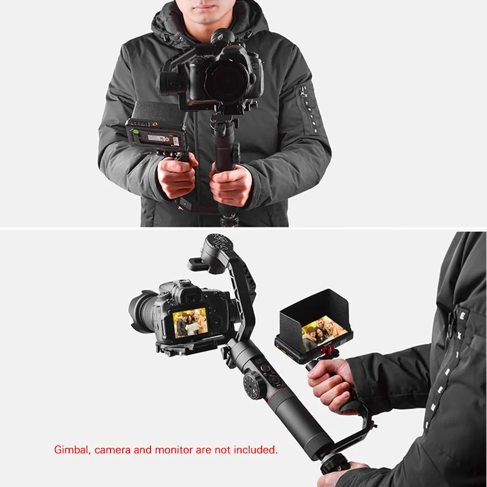 DF DIGITALFOTO M-0667II Универсальный L кронштейн с холодным башмаком для DJI Zhiyun FeiyuTech MOZA и более одной ручкой Gimbals
