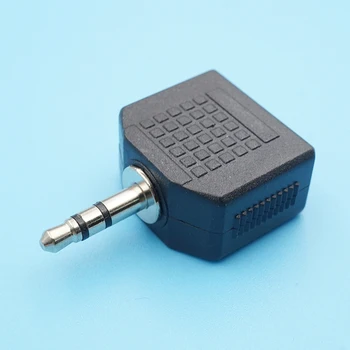 

20pcs/lot 3.5mm Dual Male Plug To 3.5mm Female Jack 3.5 Stereo Audio Headphone Adapter Connector Microphone Y Splitter Converter