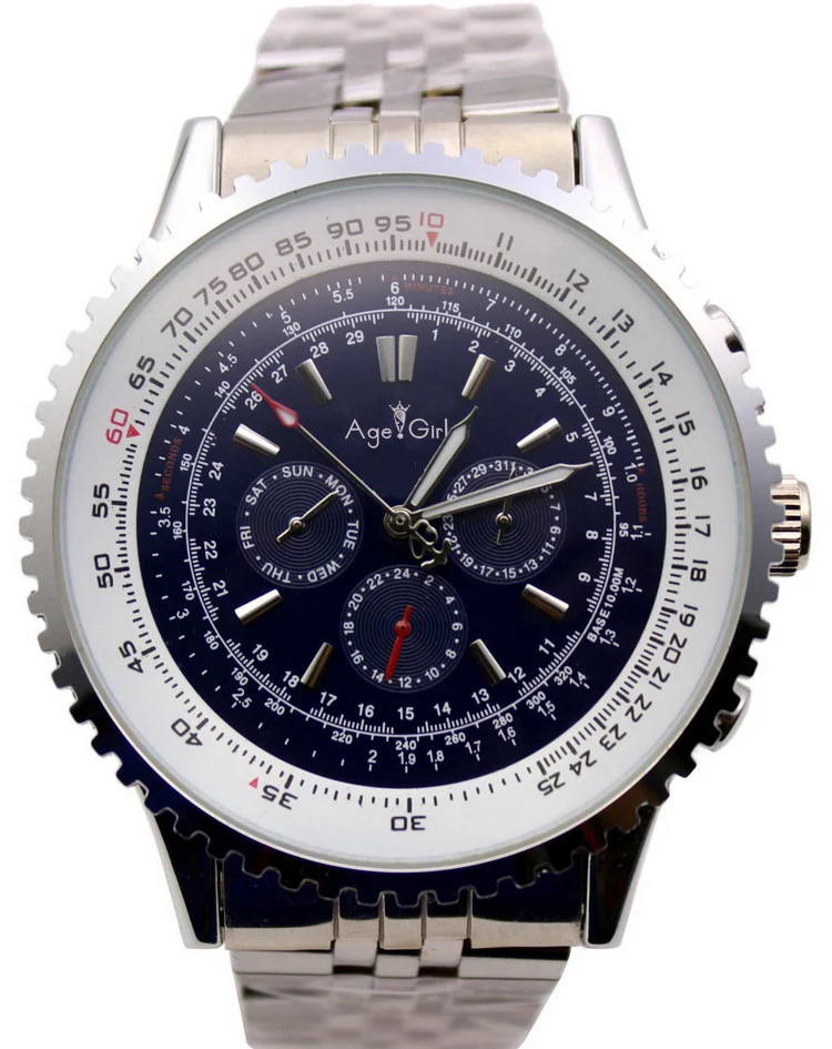 

Brand New Men Luxury Watch Automatic Movement Mechanical All Black Blue 50mm Stainless Steel Leather Sports Gent's Watches