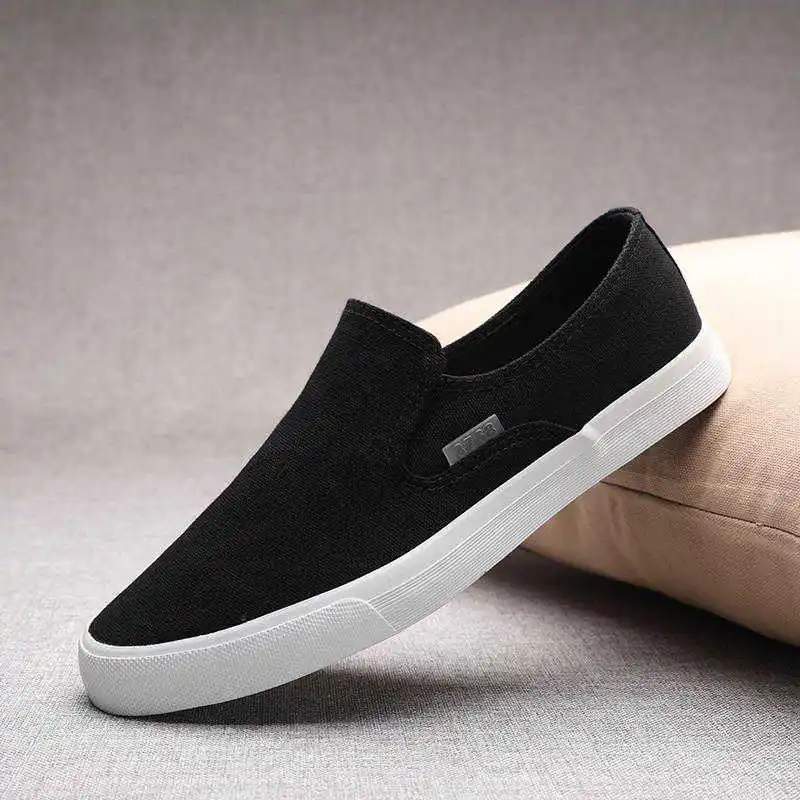 Spring Men's Flat Casual Shoes Male Breathable Comfortable Slip-On Canvas Shoes Fashion Soft Shoes Lazy Shoes Sneakers 4 Colors 6