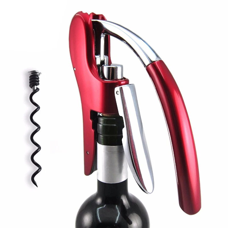 

Professional Zinc Alloy Power Wine Opener Bottle Corkscrew Opener Built-in Foil Cutter Premium Rabbit Lever Corkscrew for Wine