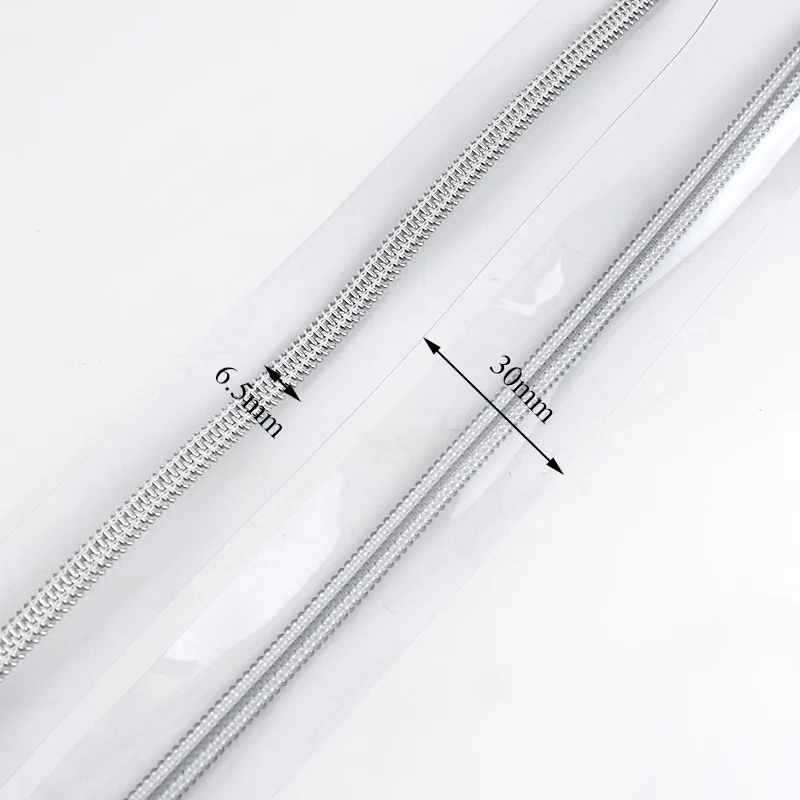 silverteeth Meetee 5# ПВХ Нейлон застежки-молнии для шитья DIY молния Спортивный Плащ пенал косметичка молния Швейные аксессуары - Цвет: silverteeth