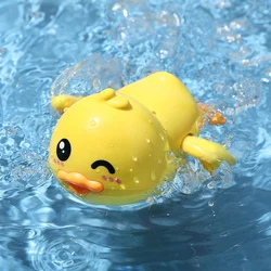 Jouets de bain en forme de canard jaune pour enfants, salle de bain, douche, bébé, natation, mignon, horloge, Bb50 