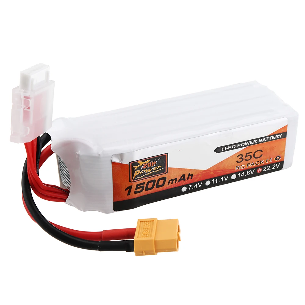 ZOP мощность 22,2 в 1500 мАч 35C 6S Lipo батарея XT60 Разъем для RC Квадрокоптер самолет вертолет автомобиль