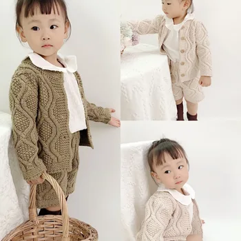 

2020 baby autumn and winter knitted pattern suit