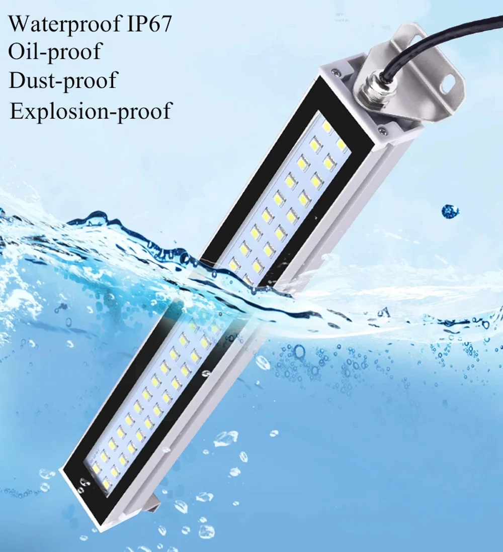 Aluminum Alloy Led Lamps AC 110V-220V 24V-36V IP65 IP67 Waterproof LED Industrial Lighting For Garage Gym Factory Warehouse