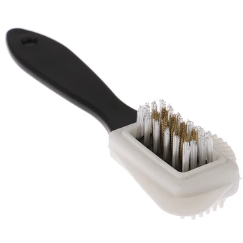 

1Pcs Black S Shape Shoe Cleaner 3 Side Cleaning Brush For Suede Nubuck Boot Shoes