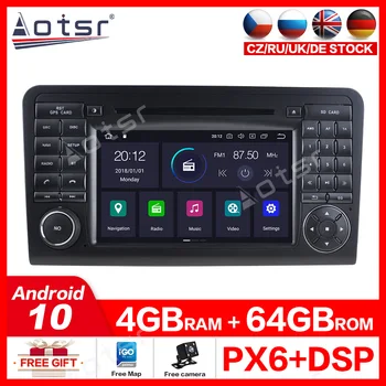 

For BENZ ML350 2005-2012 PX6 Android10.0 Six core CPU 2 DIN car audio stereo navigation BT radio tape GPS Navigation Car player
