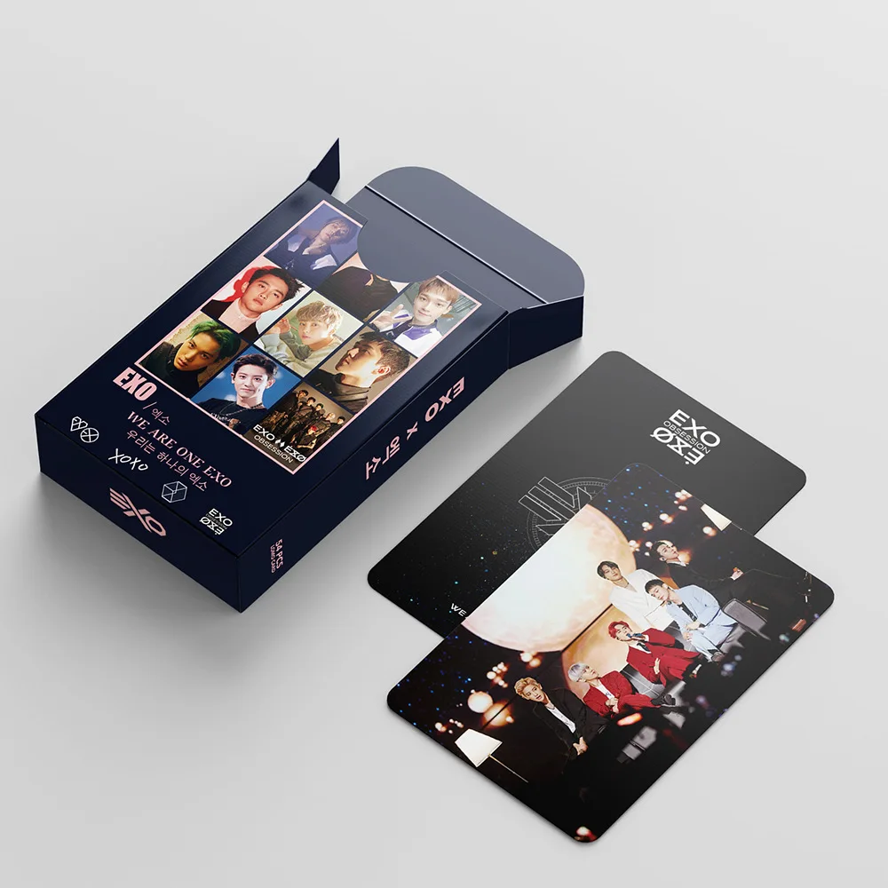 54pcs Set New South Korean Groups Kpop Exo Lomo Card New Album Photo Card Photocard Hd Album Poster K Pop Fans Gifts Wall Stickers Aliexpress