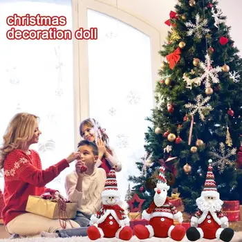 

Christmas Dolls Santa Claus Snowman Elk Toys Xmas Figurines Christmas Gift For Kid Red Xmas Tree Ornament Window Decor