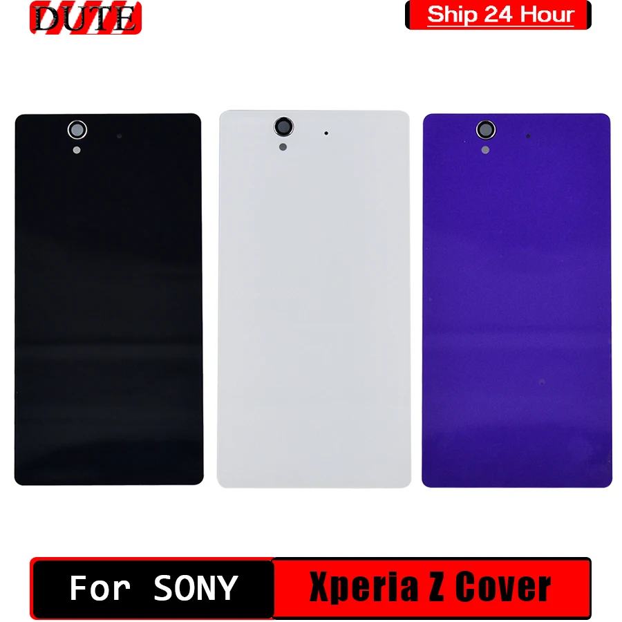 100% задняя крышка для Sony Xperia Z L36H LT36 C6603 C6602 Задняя стеклянная батарейного отсека
