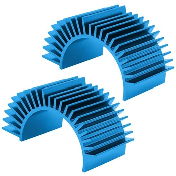 

2 Pack Metal Electric Motor Heat Sink Cooling Fins for RS540 550 540 3650 Size RC Parts Blue