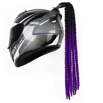 

Motorcycle Helmet Braids Helmet Dreadlocks Ponytail Braid Motocross Bicycle Helmet Punk Hair Decoration Women Hot Selling