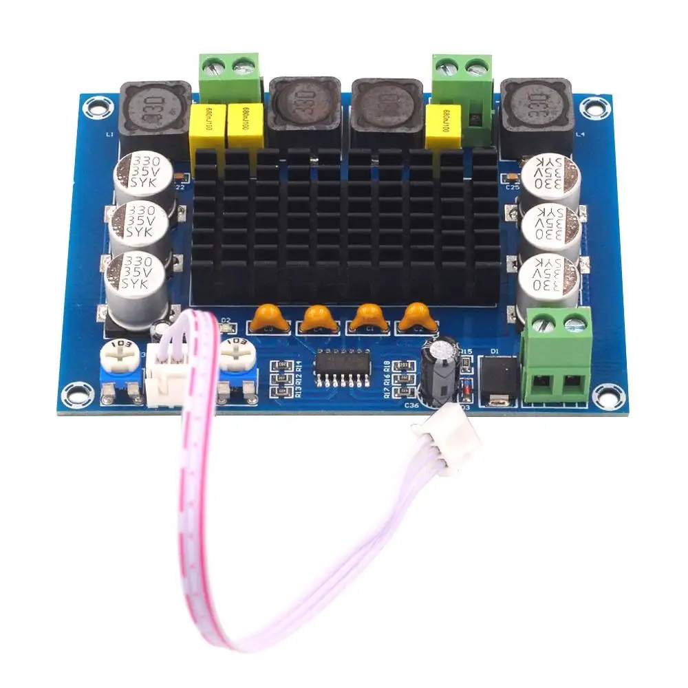 Xh-M543 высокой мощности Цифровой Усилитель мощности доска Tpa3116D2 аудио усилитель двухканальный модуль 2*120 Вт