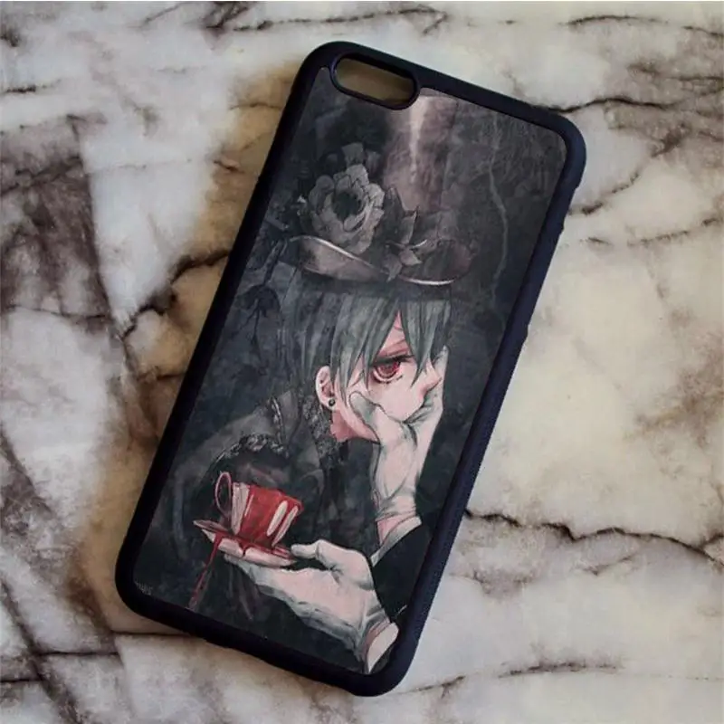 Чехол для телефона KETAOTAO Black Butler Kuroshitsuji Sebastian аниме s для iPhone 4S 5C 5S 6 6S 7 8 Plus X чехол из мягкого ТПУ резины силикона - Цвет: Хаки