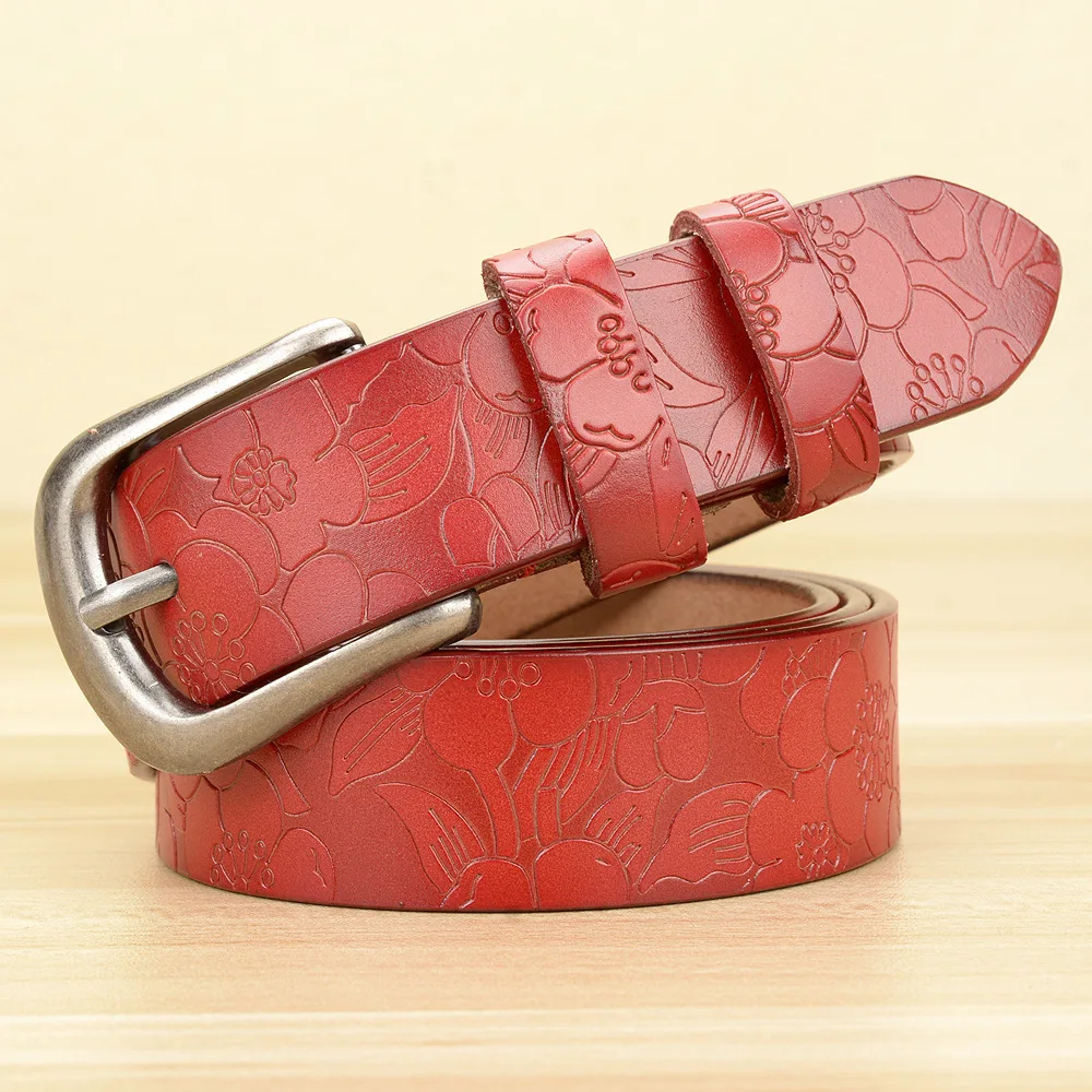 Genuine Leather Belts For Women Luxury Strap Female Fashion Classic Vintage Pin Buckle Men Belt Decoration Waist Belt
