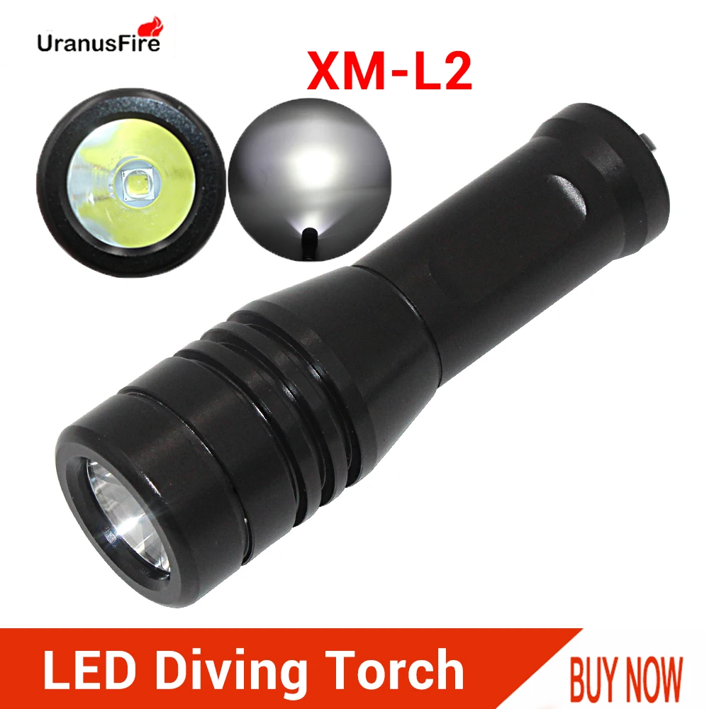 Portable Mini Diving Flashlight XM L2 LED Scuba Dive torch 50M Underwater IPX8 Waterpoof 14500 AA Dive Light Lamp Flashlights dive
