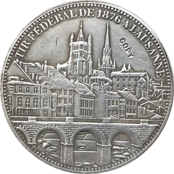 

Switzerland 5 Franken Shooting Festival 1876 coins copy