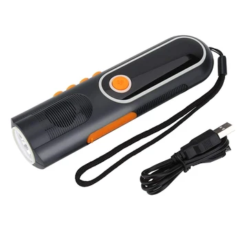 

USB Rechargeable Dual Band AM FM Radio Hand Crank Dynamo Power Supply with LED Flashlight Phone Charger Emergency Survival Tools