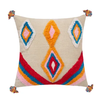 

Nordic Pillow Cover Home Decorative Pillow Case Cushion Embroidered Indian Pillows Covers Tassel Pillowcover No Filling Insert
