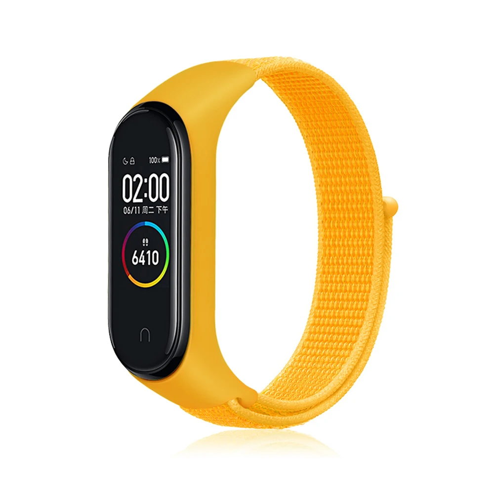 8 Canary Yellow Pulseira mi band 4 ремешок для mi band 4 3 спортивный нейлоновый ремешок для часов дышащий браслет ремешок для часов умные часы аксессуары 4 - Цвет ремешка: 8 Canary Yellow