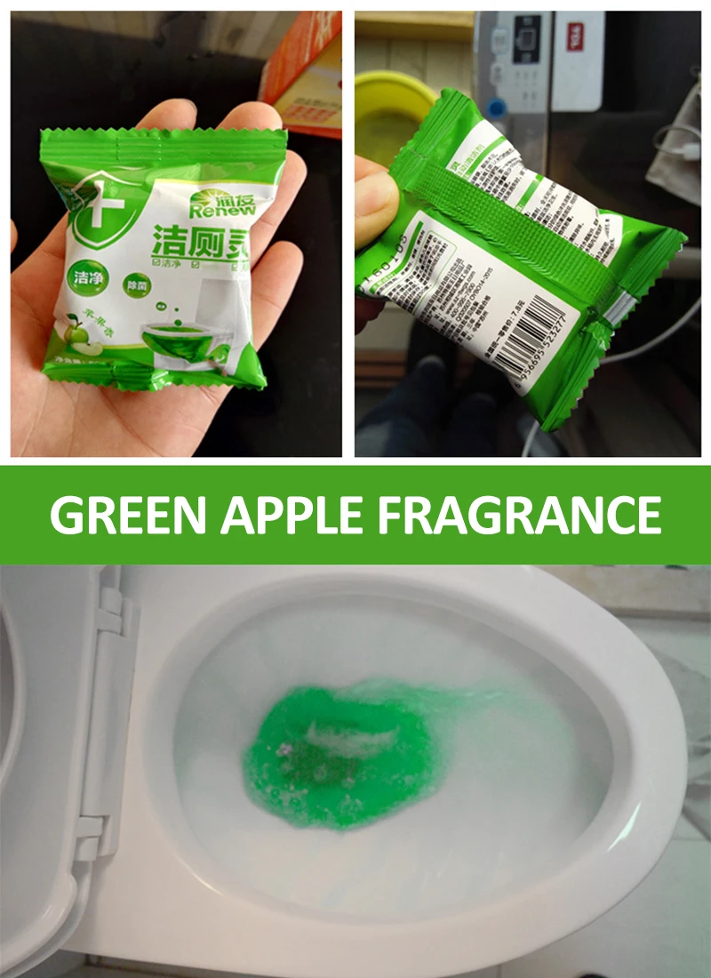 Fragrance Apple Fragrance Toilet Cleaner Toilet Green Bubble