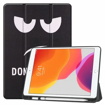 

Elegant Silk Skin TPU Leather 3/4 Folded Stand Case For iPadnew ipad 10.2 Clear Smart Sleep Tablets Accessories Cover With pen