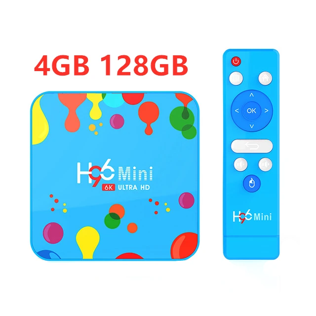4GB 128GB H96 Mini H6 Android 9,0 4 Гб ram 12 Гб rom tv Box Allwinner H6 четырехрядный 6K 2,4G 5G WiFi BT H96 мини проигрыватель Google Netflix Youtube - Цвет: 4GB 128GB